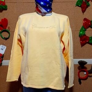 AUTHENTIC PIGMENT SWEATSHIRT SIZE MED IN A BEAUTIFUL RICH YELLOW COLOR 💛
